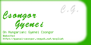 csongor gyenei business card